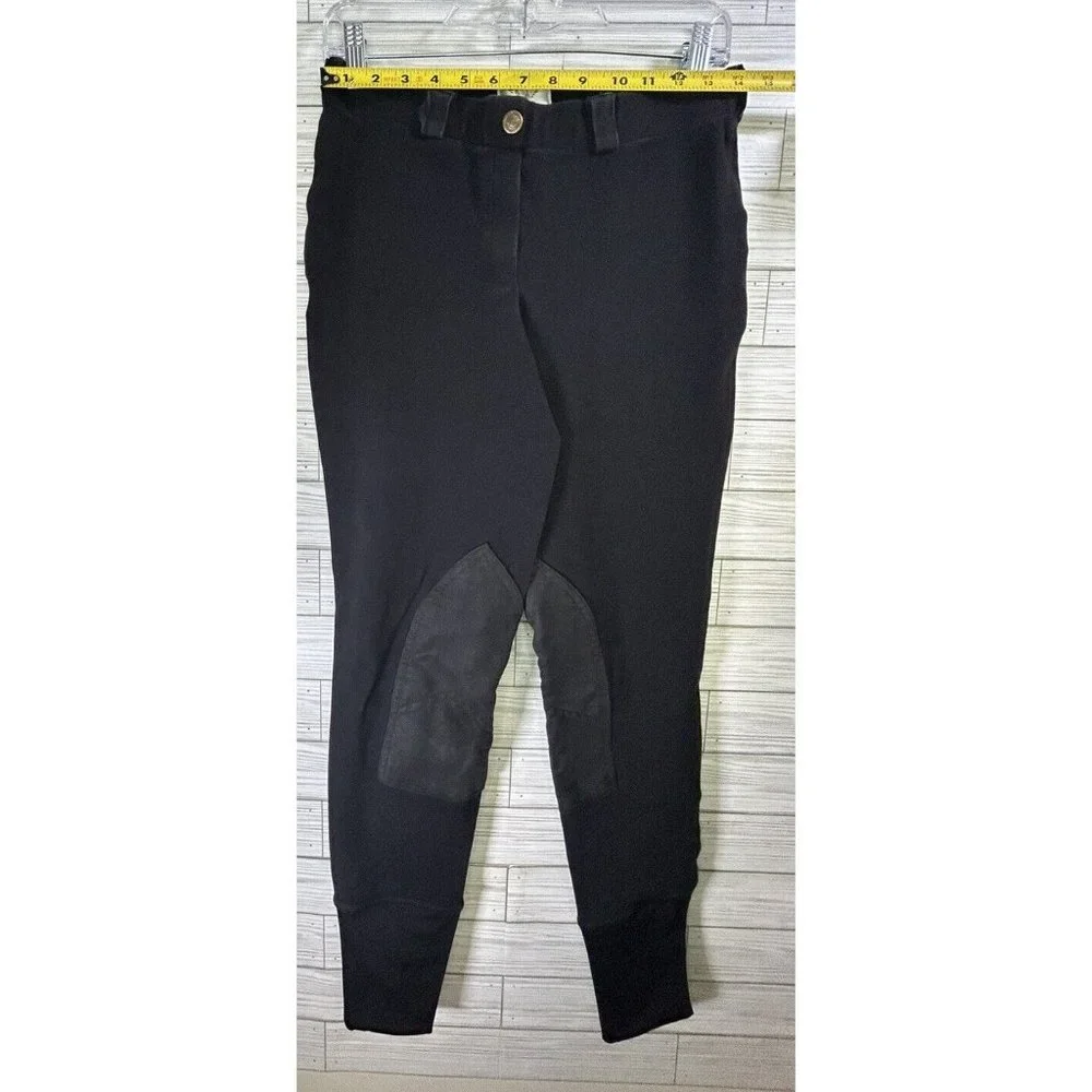 Tuff Rider Horseback Riding Equestrian Ribbed‎ Knee Patch Breeches Pants Gray